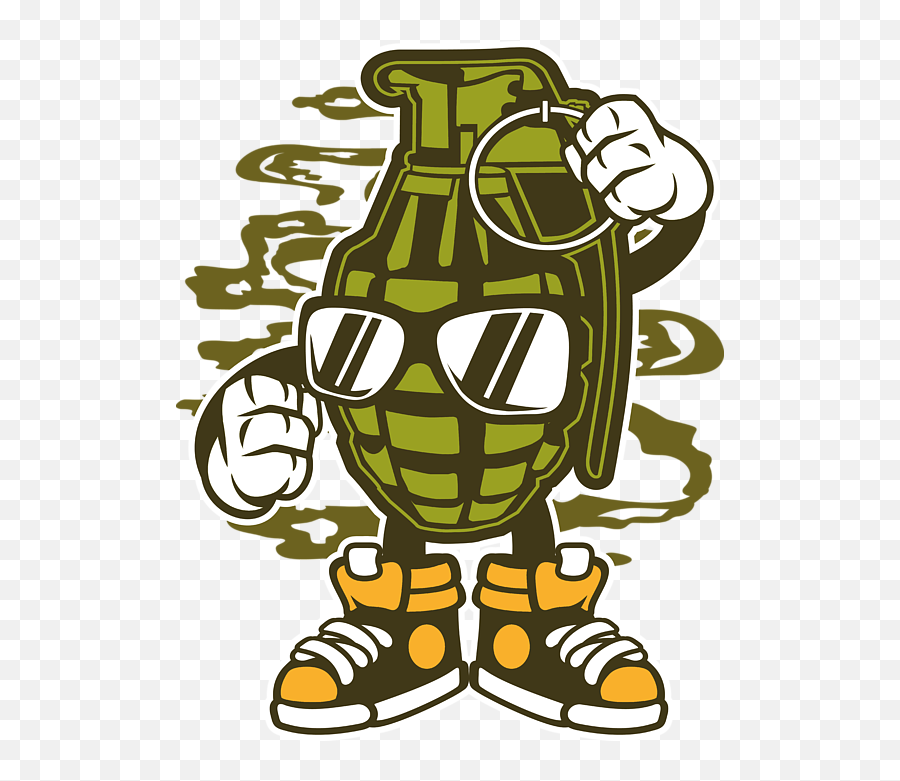 Cool Grenade Sticker Emoji,Grenade Transparent Background