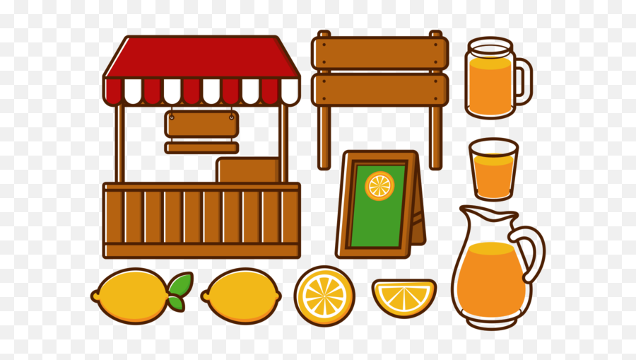 Lemonade Stand Vectors - Download Free Vectors Clipart Clipart Lemonade Stand Transparent Emoji,Lemonade Clipart