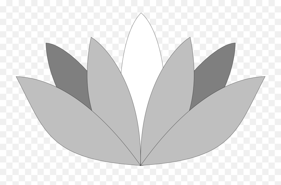 Greyscale Lotus Flower Png Svg Clip Art For Web - Download Language Emoji,Lotus Flower Png
