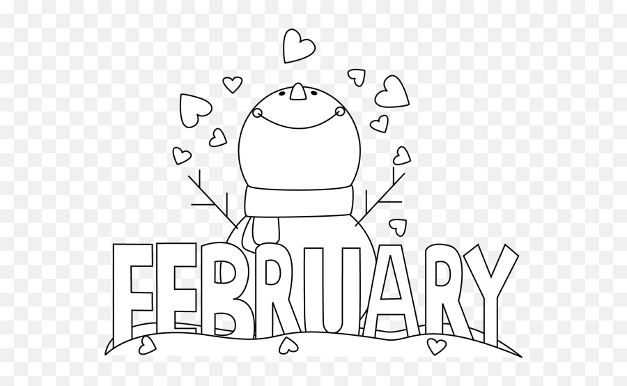 Library Of Month Of February Jpg Black - Free Clipart February Emoji,February Clipart