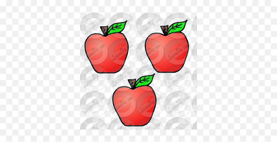 3 Apples Picture For Classroom Therapy Use - Great 3 Superfood Emoji,Apple Clipart