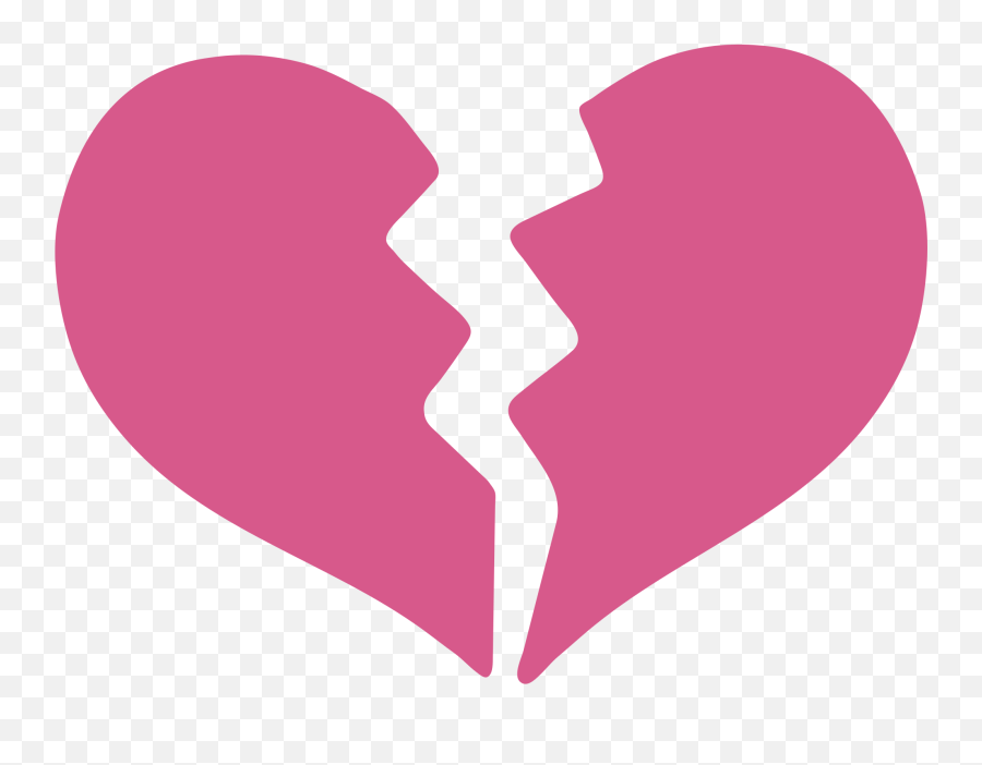Download Pink Broken Heart Png Clipart Emoji,Pink Heart Emoji Png