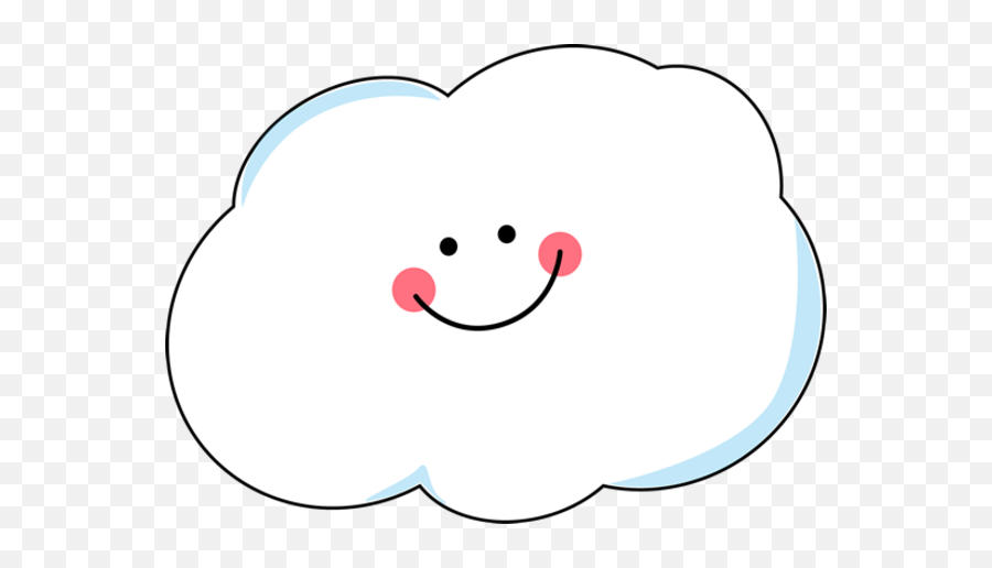 Happy Cloud Clip Art - Smiling Cloud Emoji,Cloud Clipart