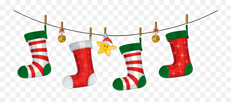 Christmas Clip Art - Transparent Background Christmas Stockings Clipart Emoji,Christmas Clipart