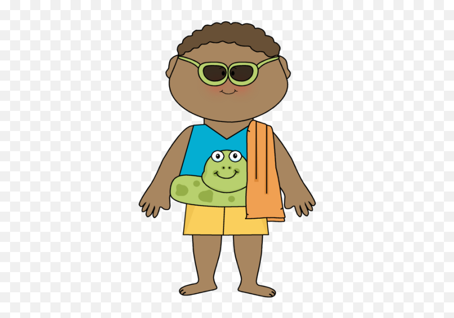 Boy Ready For Summer Clip Art - Summer Clothes Clipart Emoji,Summer Clipart