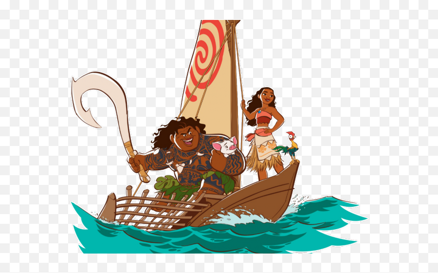 Sailboat Clipart Moana - Moana Maui Pua Le150 Jumbo Pin Emoji,Moana Clipart