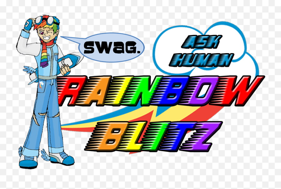 Blitz And Rainbow Dash Human Drawing Free Image Download Emoji,Rainbow Dash Png