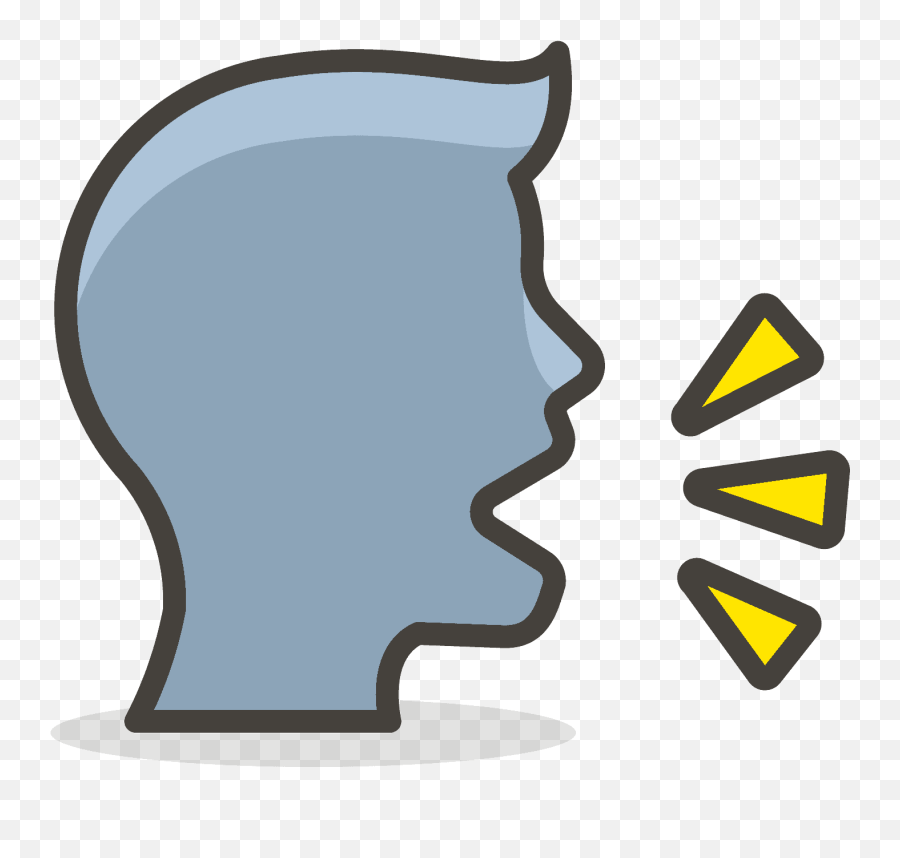 Speaking Head Emoji Clipart - Speaking Sign Png,Speaking Clipart