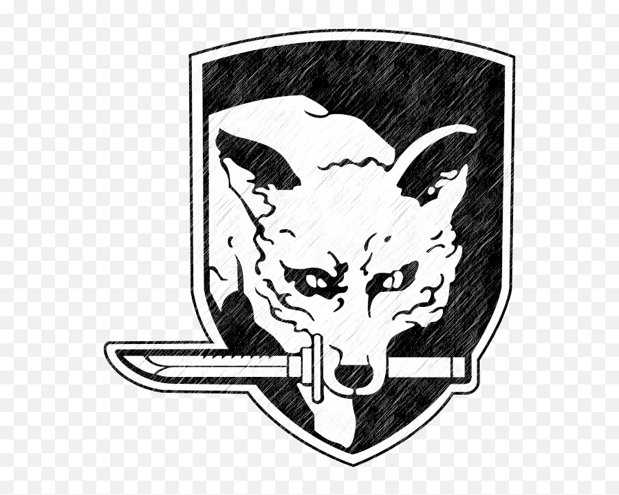 Imperial Intelligence Special - Metal Gear Foxhound Black And White Emoji,Special Forces Logo