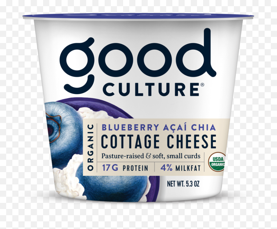 Blueberry Açaí Chia Good Culture - Good Culture Blueberry Acai Chia Cottage Cheese Emoji,Blueberry Png