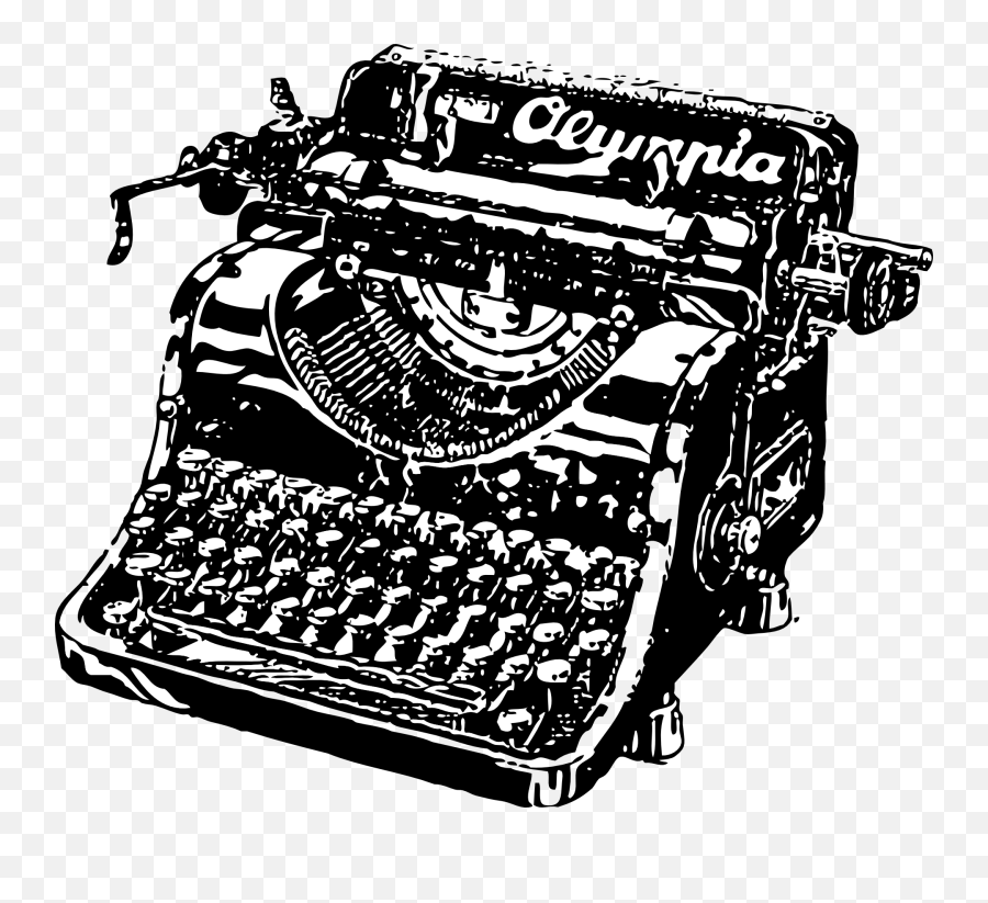 Free Typewriter Clipart Black And White - Typewriter Clipart Emoji,Typewriter Clipart