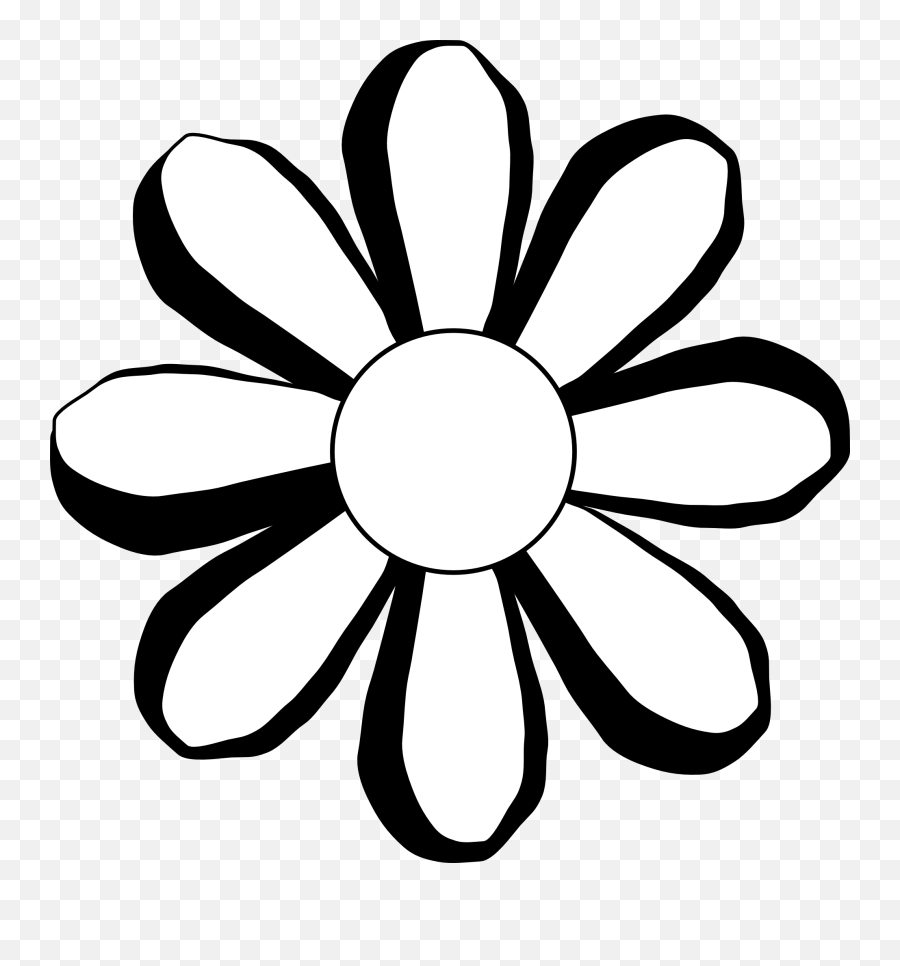 Free Black And White Flower Design - Animated Black And White Flower Emoji,Flower Clipart Black And White