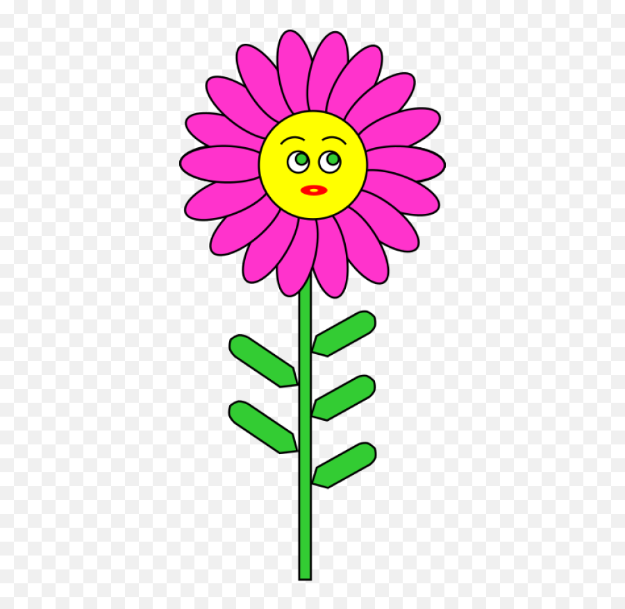 Purple Flower Png Clip Art Purple - Transparent Flower With Face Png Emoji,Purple Flower Clipart