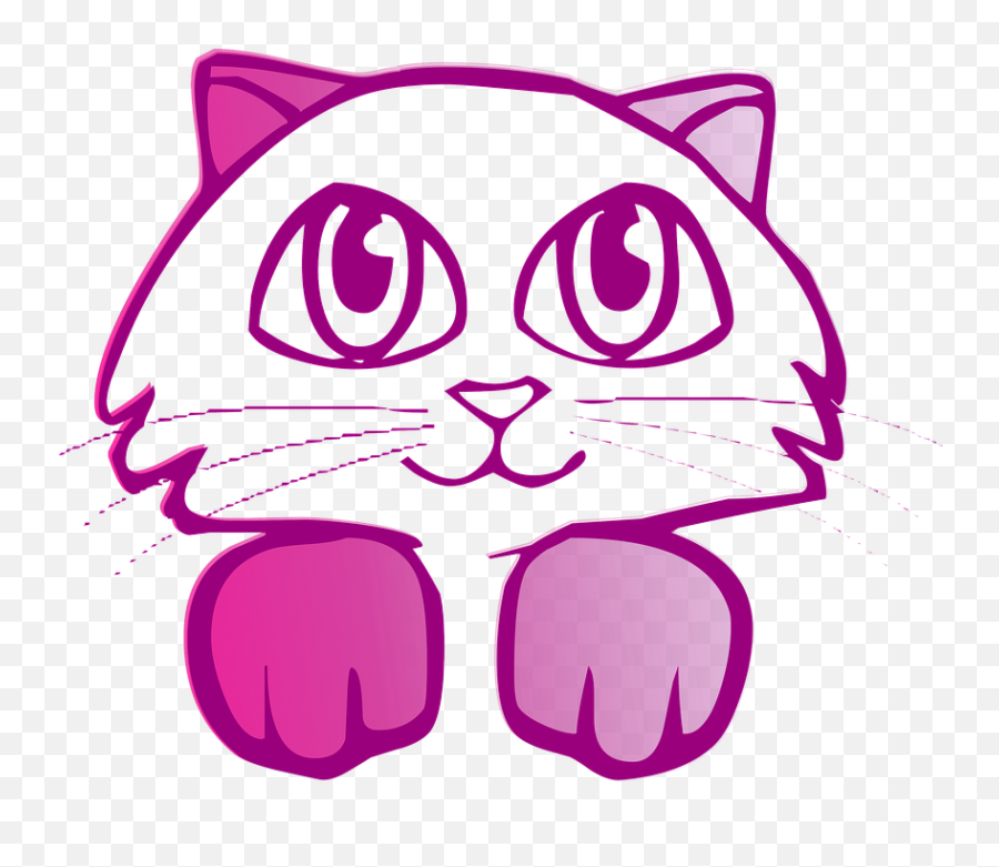 Free Image On Pixabay - Cat Drawing Cute Pink Girl Cat Cat Emoji,Cat Silhouette Clipart