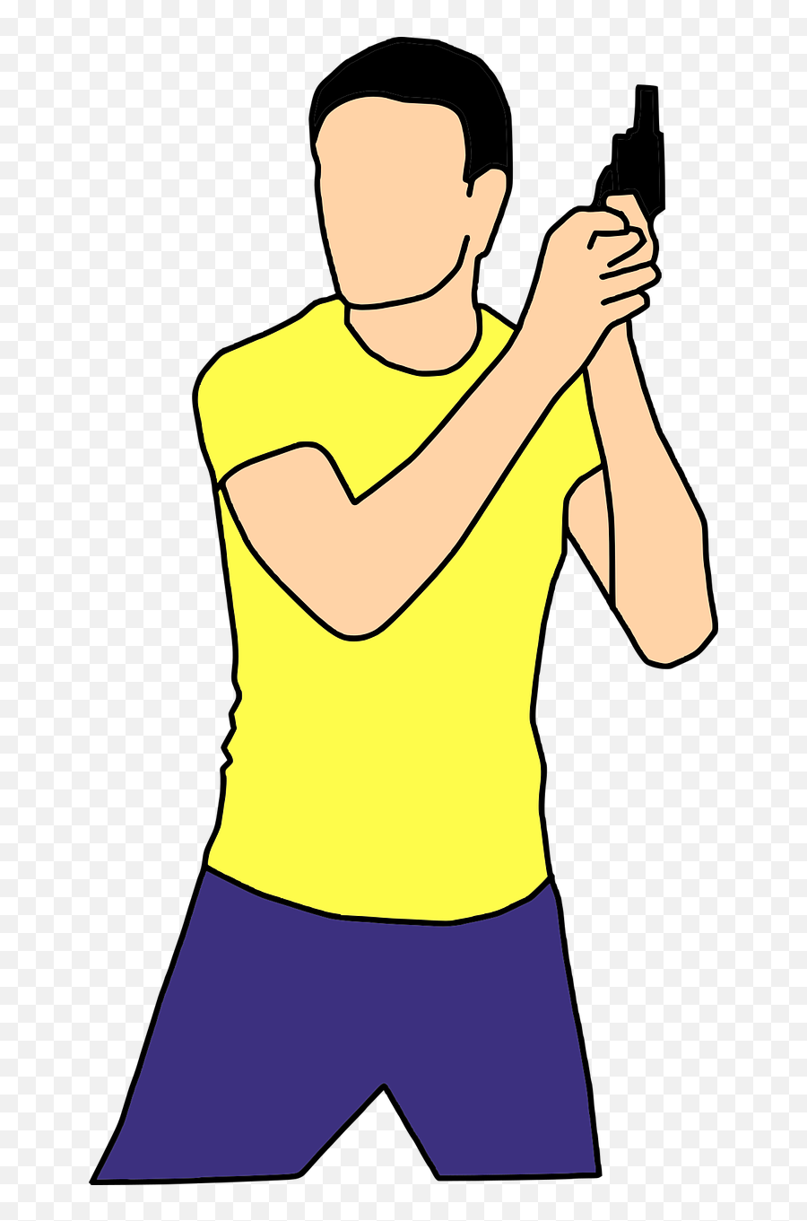 Action Gun Man - Free Vector Graphic On Pixabay Animation Man With Gun Emoji,Holding Gun Png