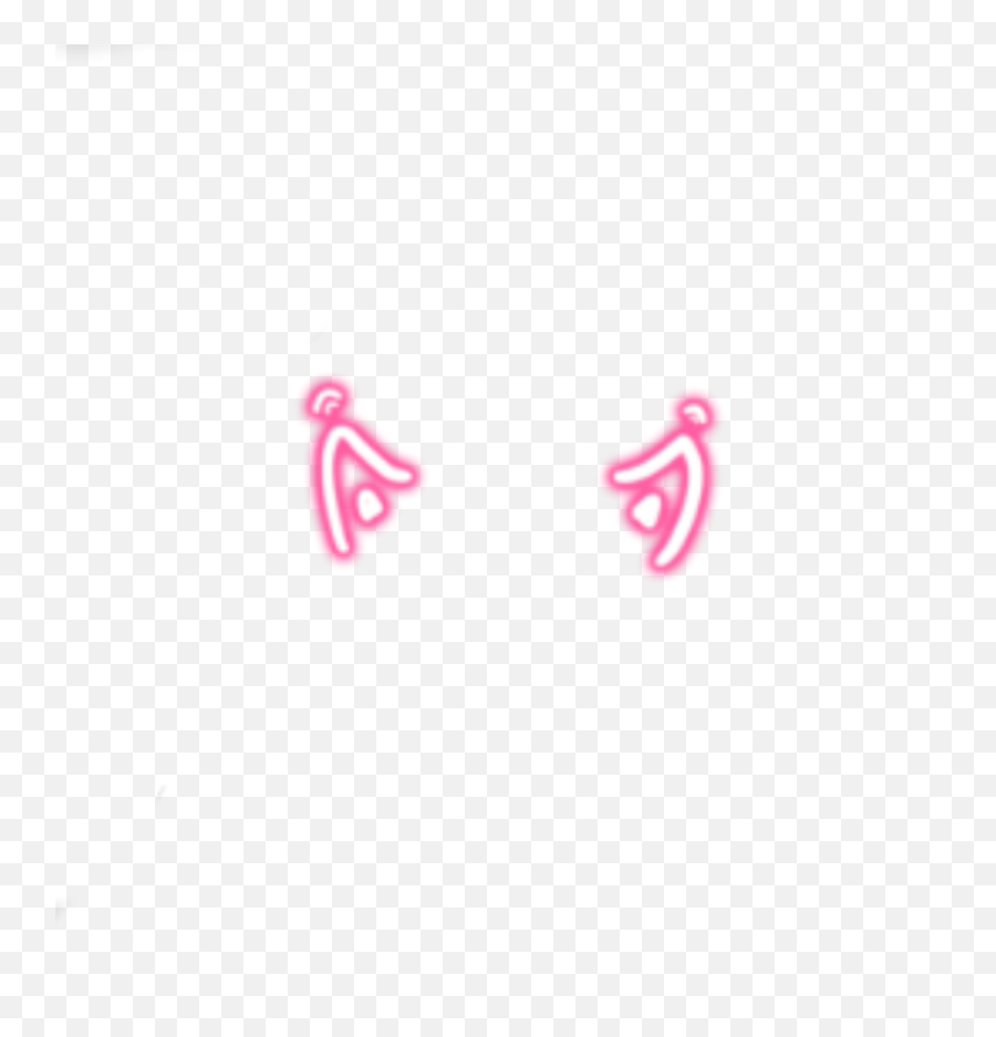 Cat Ears Neko Red Pink Uwu Sticker By - Ears Neon Uwu Emoji,Cat Ears Transparent