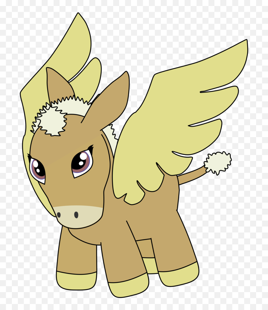Donkey Clipart Clipartandscrap - Clipart Cartoon Pegasus Emoji,Donkey Clipart