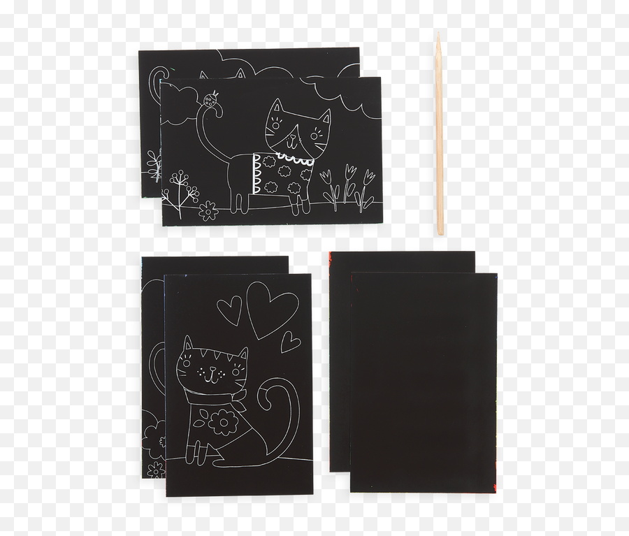 Cutie Cats Scratch And Scribble Mini Scratch Art Kit Emoji,Scratch Cat Png