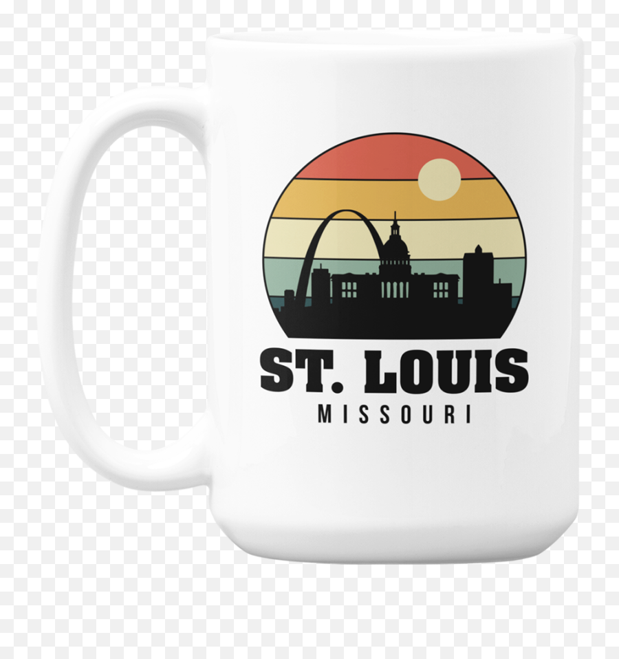 St Louis Missouri Vintage City Skyline With Arch Print Coffee U0026 Tea Gift Mug Cup 15oz Emoji,City Skyline Transparent