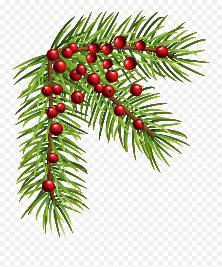 Christmas Pine Corner Png Clip Art - Decoration Corner Christmas Png Emoji,Christmas Png