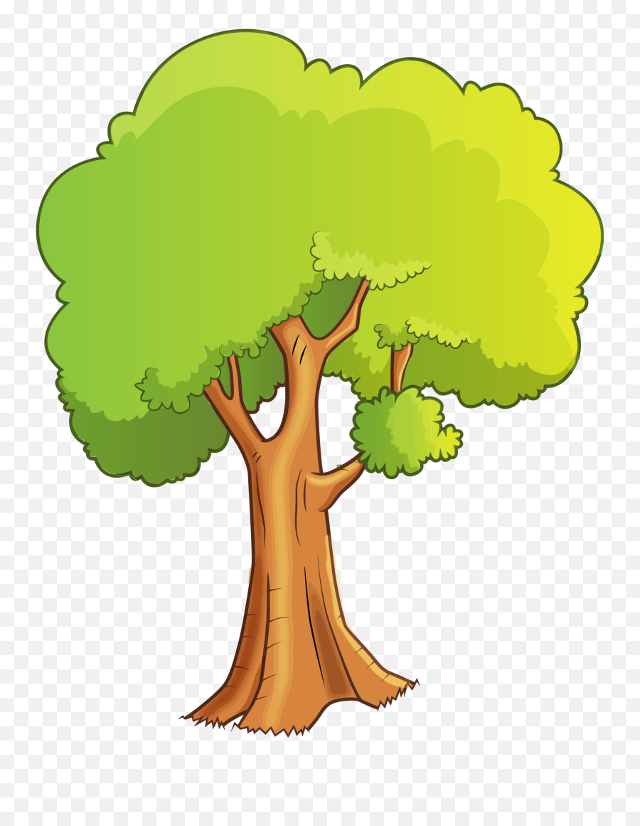 Greenery Scene - Tree Cartoon Clipart Emoji,Greenery Clipart