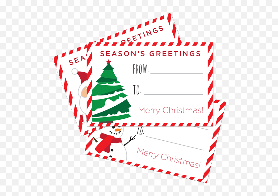 Free Christmas Gift Tag Png Download - Christmas Gift Tag With Christmas Tree Emoji,Gift Tag Clipart