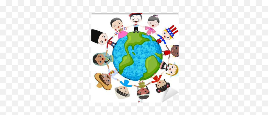 Fototapete Multikulturelle Kinder Auf - Diversity Preschool Emoji,Planeten Clipart