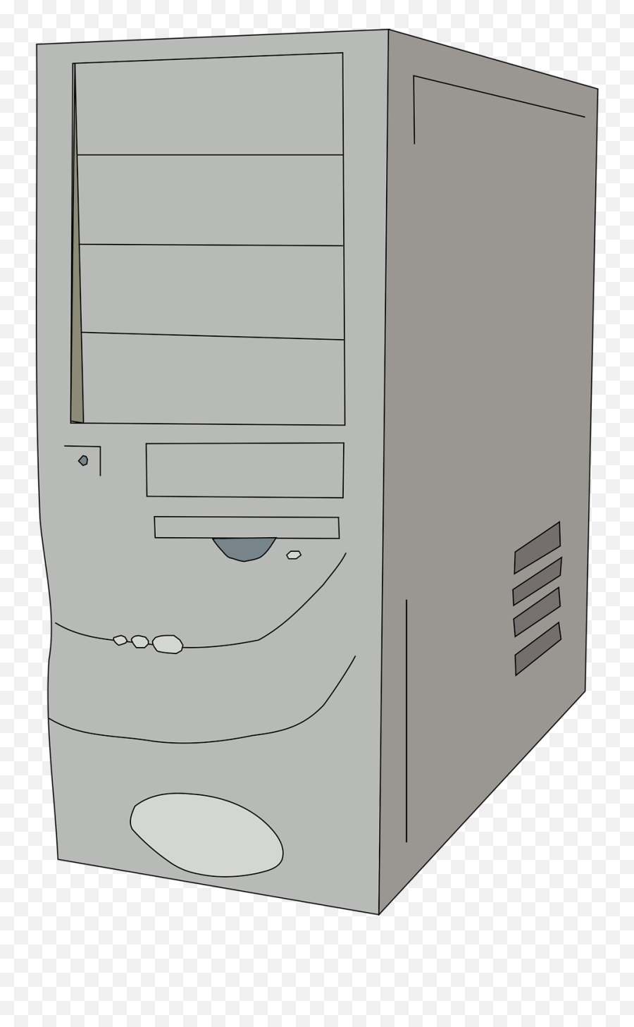 Computer Case Clipart Png Download - Computer Case Png Cartoon Emoji,Old Computer Png