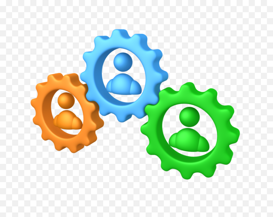 Download People With Gears Png Clipart Teamwork Royalty - Free Contrcror Safety Management System Emoji,Working Together Clipart