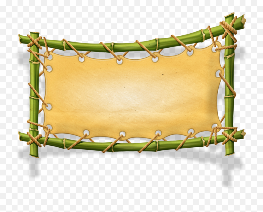 Rope Clipart Fun Frame - Frame Bamboo Border Design Emoji,Fun Frame Clipart