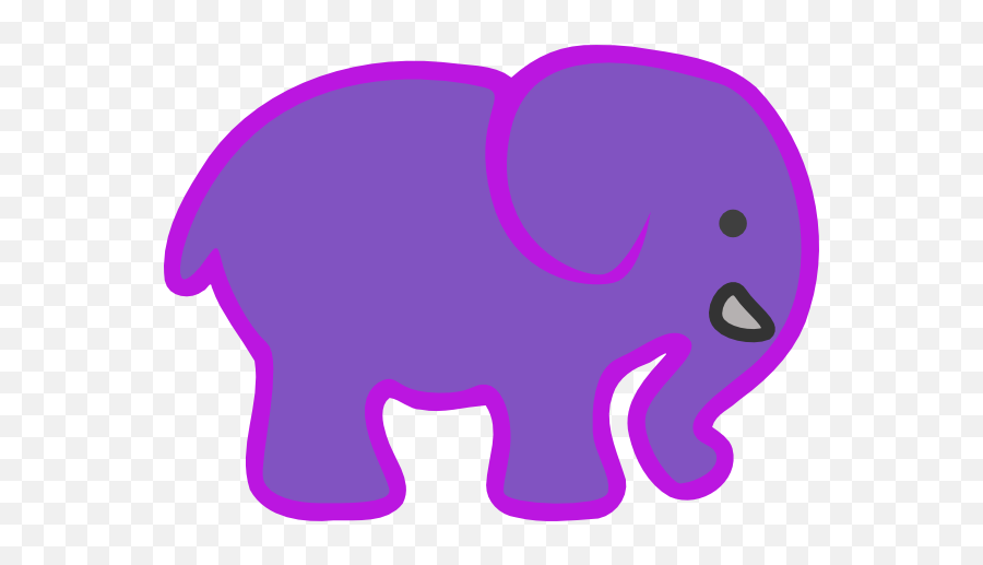 Baby Elephant Clipart Outline Free - Cute Pink Elephants Clipart Emoji,Baby Elephant Clipart
