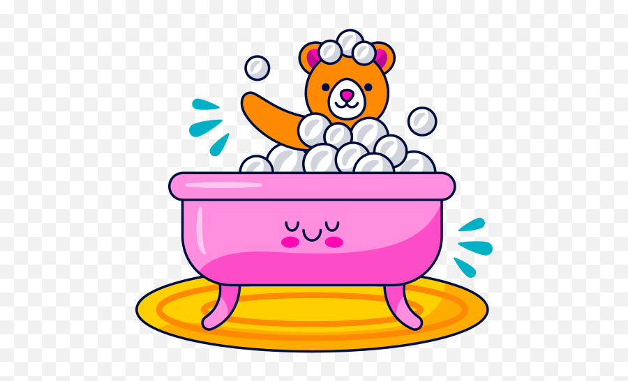 Bath Stickers - Free Furniture And Household Stickers Emoji,Taking A Bath Clipart