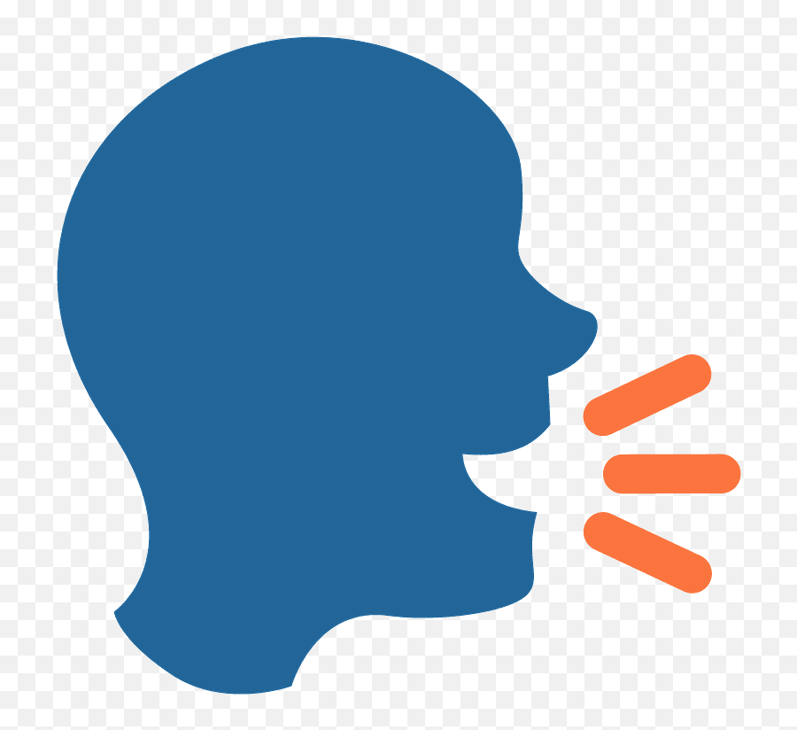 Speaking Head Emoji Clipart - Speaking Emoji,Speaking Clipart