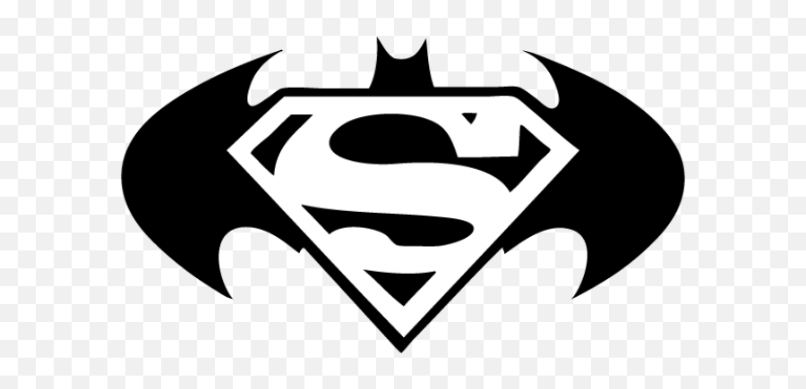 Black And White Superman Logo Png - Batman Vs Superman Black Superman Vs Batman Logo Emoji,Superman Logo Png