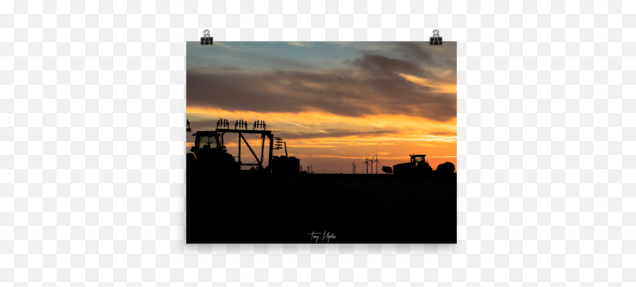 Download Hd Sunset After A Hard Dayu0027s Work - Sunset Photographic Paper Emoji,Sunset Png