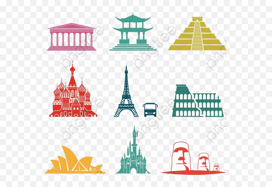 Famous Buildings Clipart Transparent Emoji,Buildings Clipart