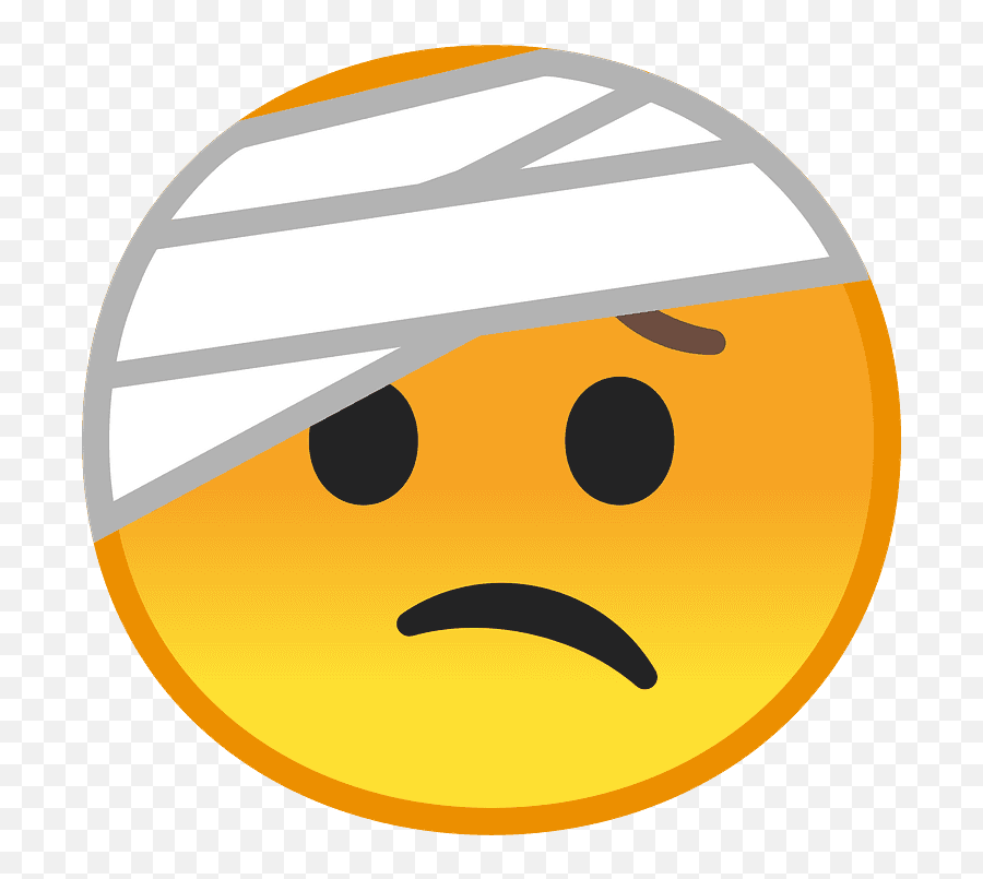 Face With Head - Bandage Emoji Clipart Free Download Head Bandage Clipart,Bandage Png