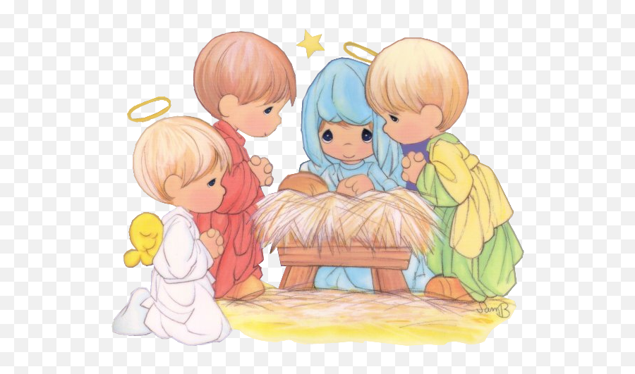 Precious Moments Nativity Scene Png U0026 Free Precious Moments - Precious Moments Emoji,Nativity Clipart