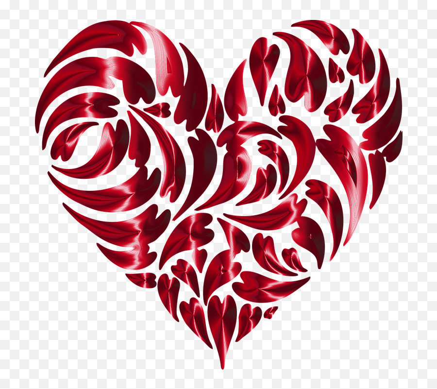 Fractal Abstract Png Photo1 - Abstract Heart Transparent Cushion Cover Designs Heart Shape Emoji,Heart Transparent Background