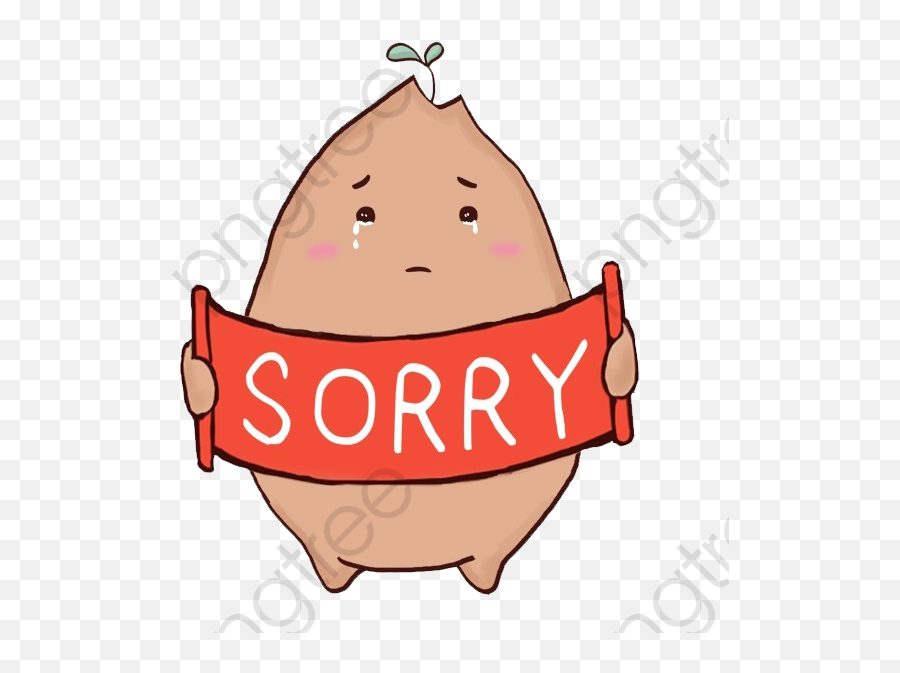 Sorry Cartoon Potatoes - Png Sorry Emoji,Sorry Png