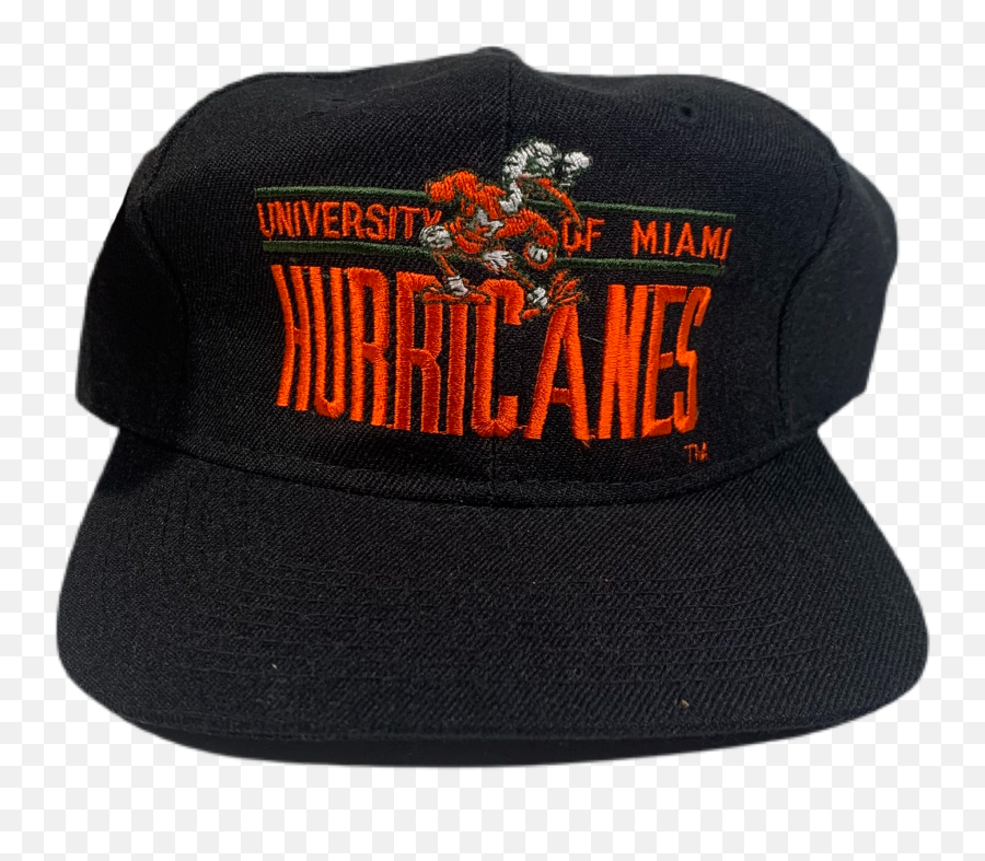 Vintage University Of Miami Hurricanes Hat Emoji,University Of Miami Logo Png