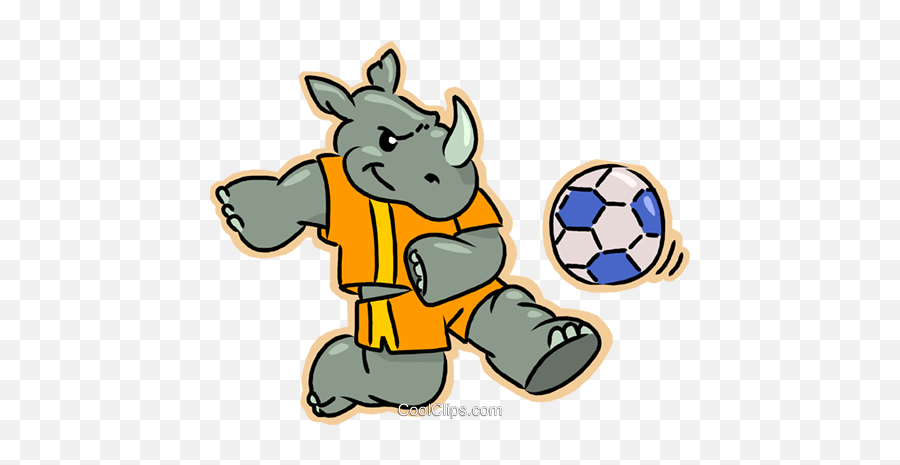 Rhinoceros Playing Soccer Royalty Free Vector Clip Art Emoji,Rhinoceros Clipart