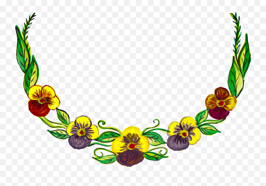 Free Download - Floral Wreath Png Emoji,Flower Clipart