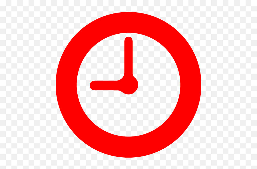 Red Clock 10 Icon - Dot Emoji,Clock Icon Png