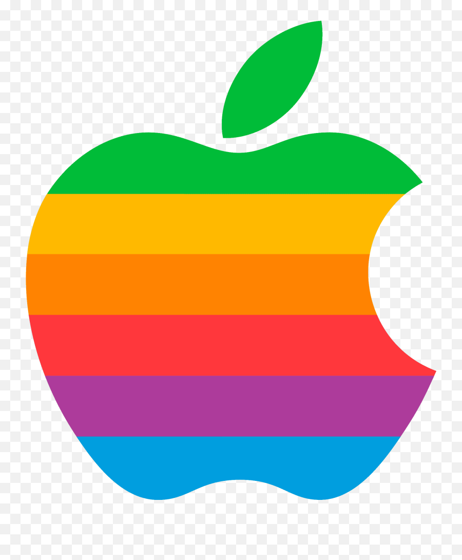 Apple Logo - Rainbow Apple Logo Emoji,Original Apple Logo