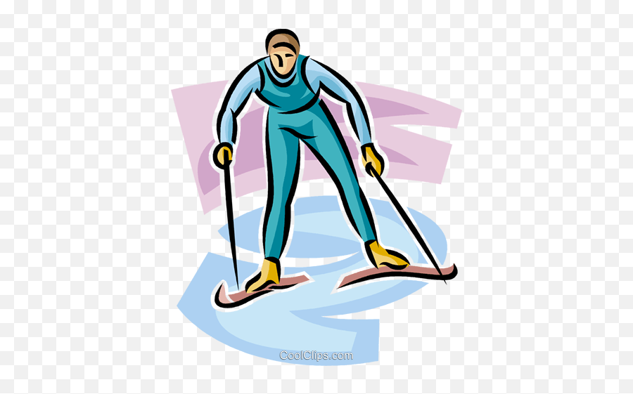 Cross Country Skier Royalty Free Vector Clip Art - Ski Boot Emoji,Cross Country Clipart