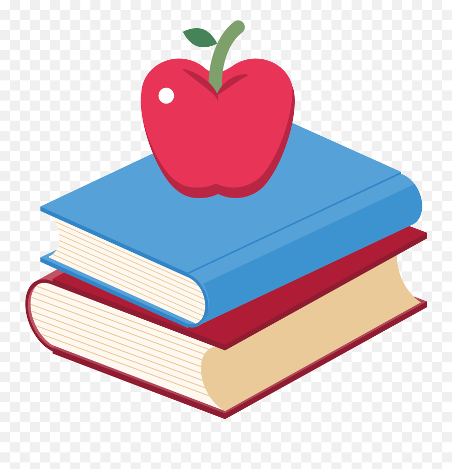 Library Of Apple Book Clipart Freeuse Png Files - Books And Apple Clipart Emoji,Apple Clipart
