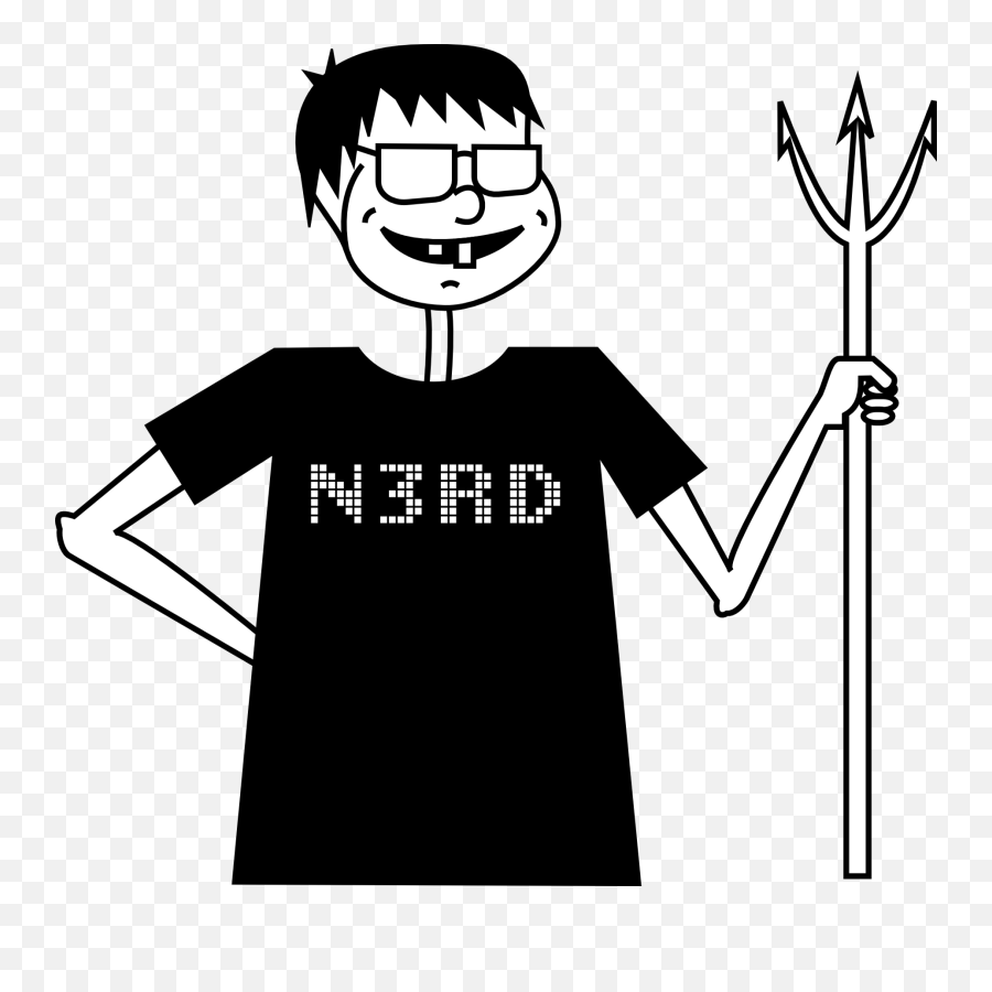 Nerd Pitchfork Boy - Biglietto Laurea Informatica Emoji,Pitchfork Png