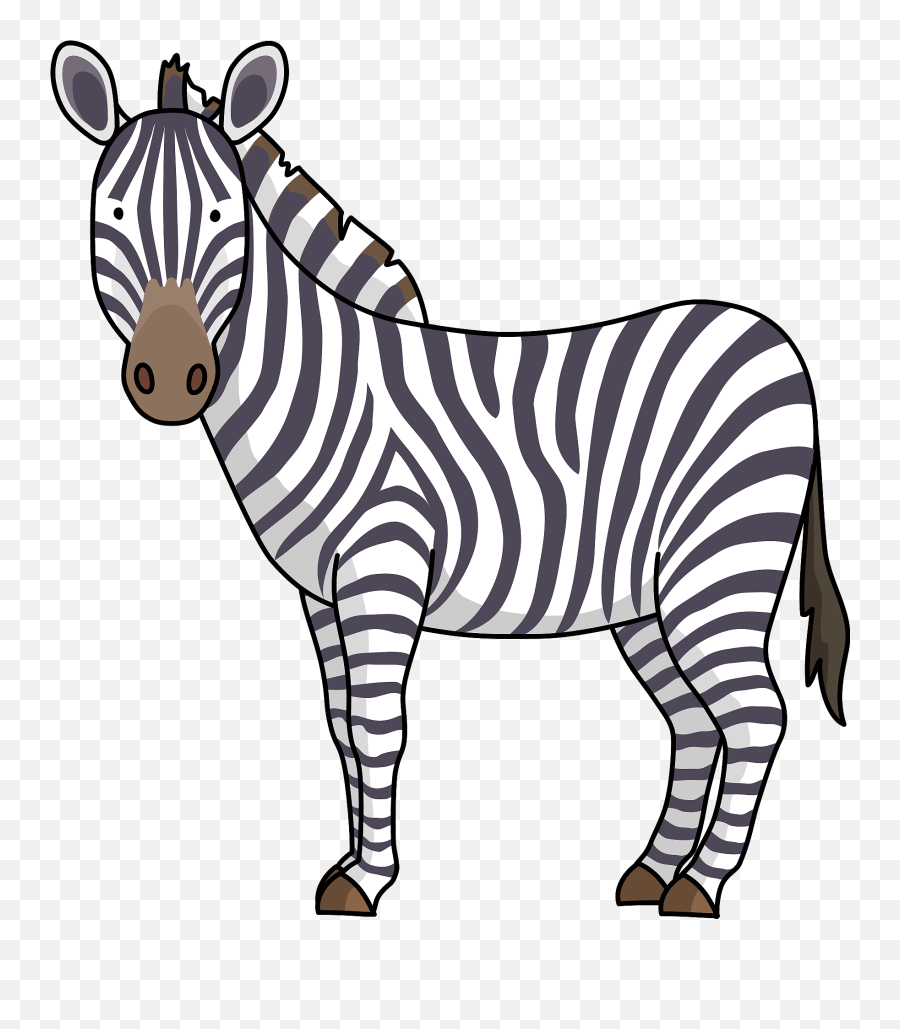 Zebra Clipart - Zebra Clipart Creazilla Emoji,Zebra Clipart Black And White