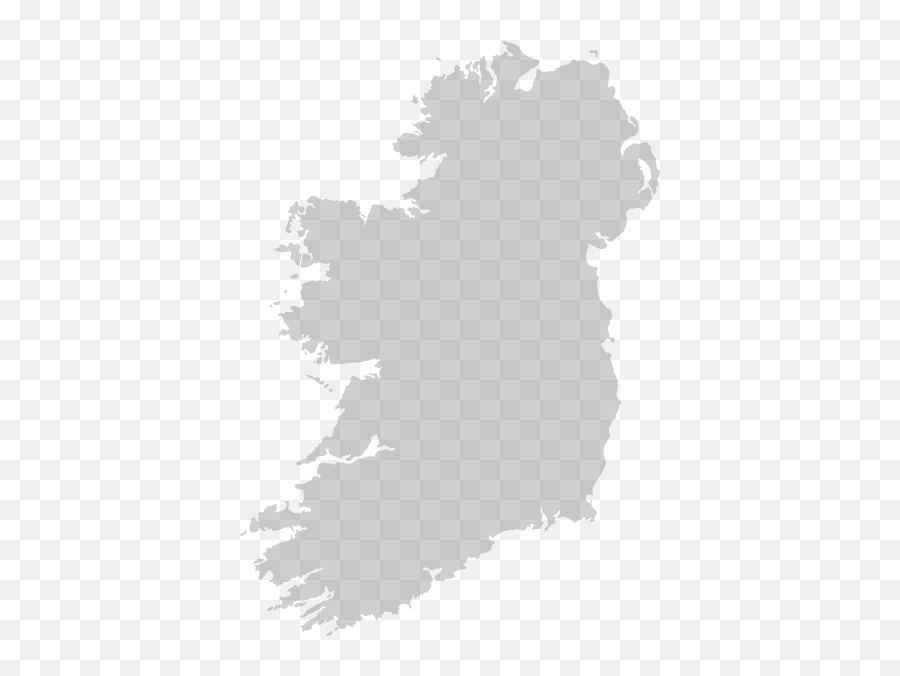 Grey Filled Map Of Ireland - Ireland Map Transparent Background Emoji,Ireland Png